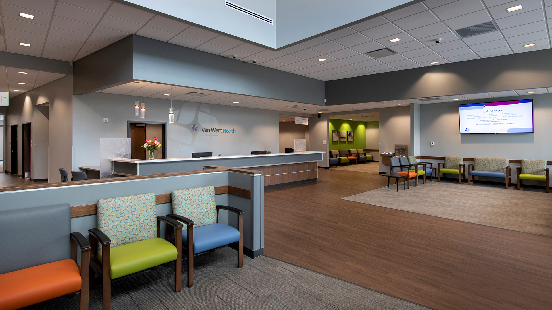 Van Wert Health - Waiting Area Interior Design