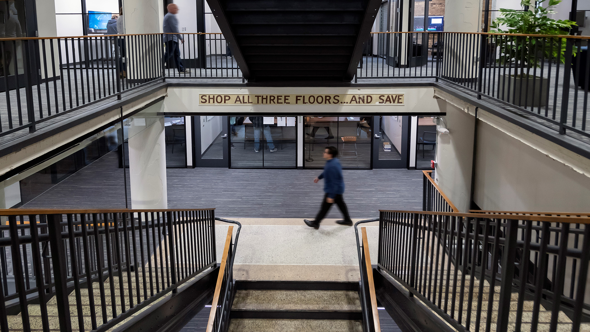 Aptera double staircase looking down