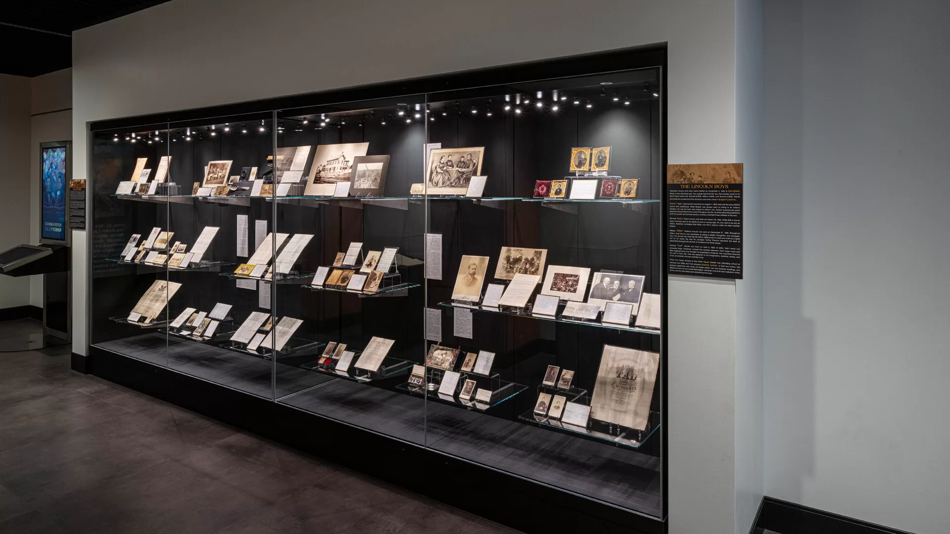 Allen County Public Library Rolland Center for Lincoln Research Display Cases