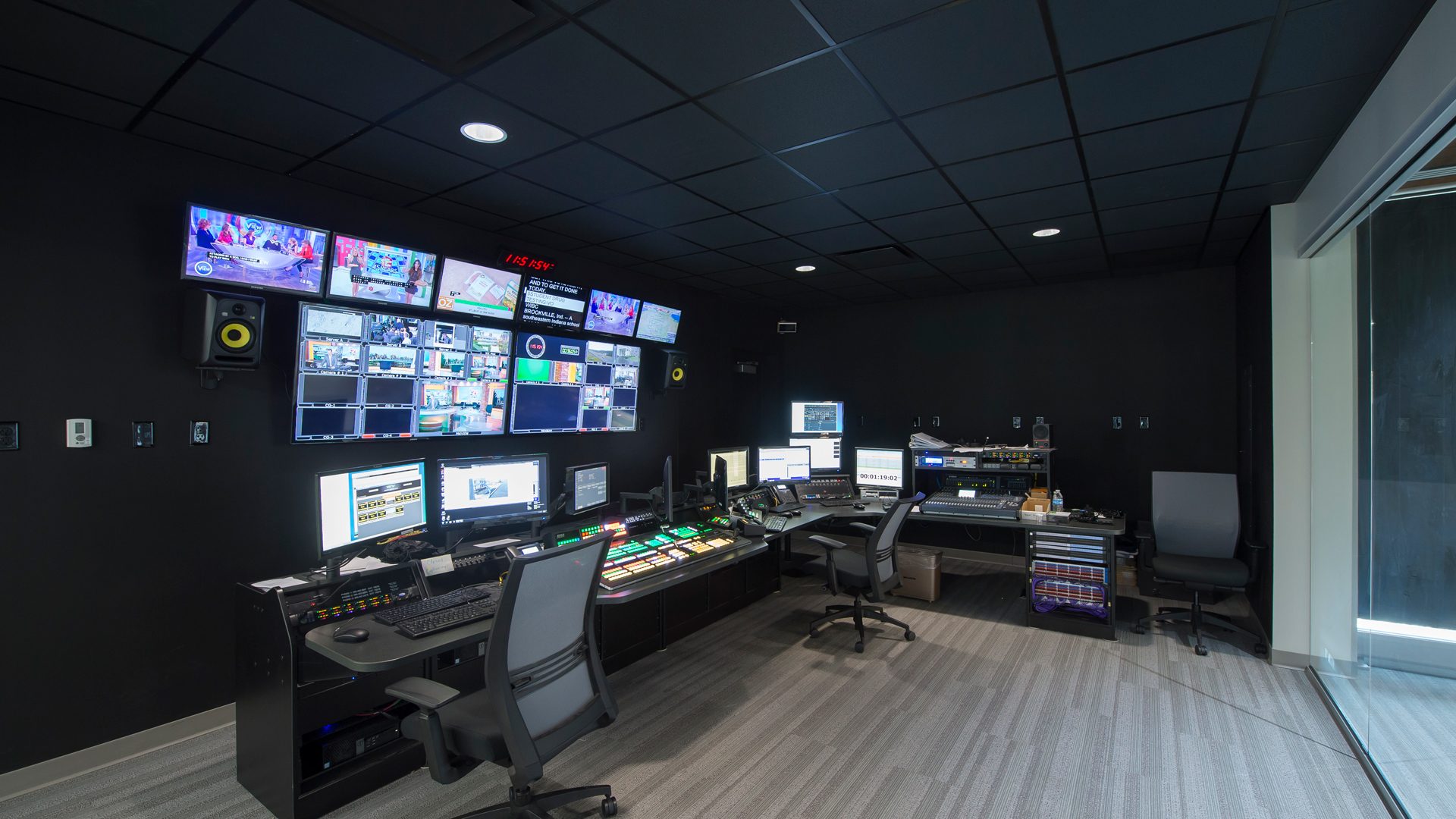 Quincy television station control room technology