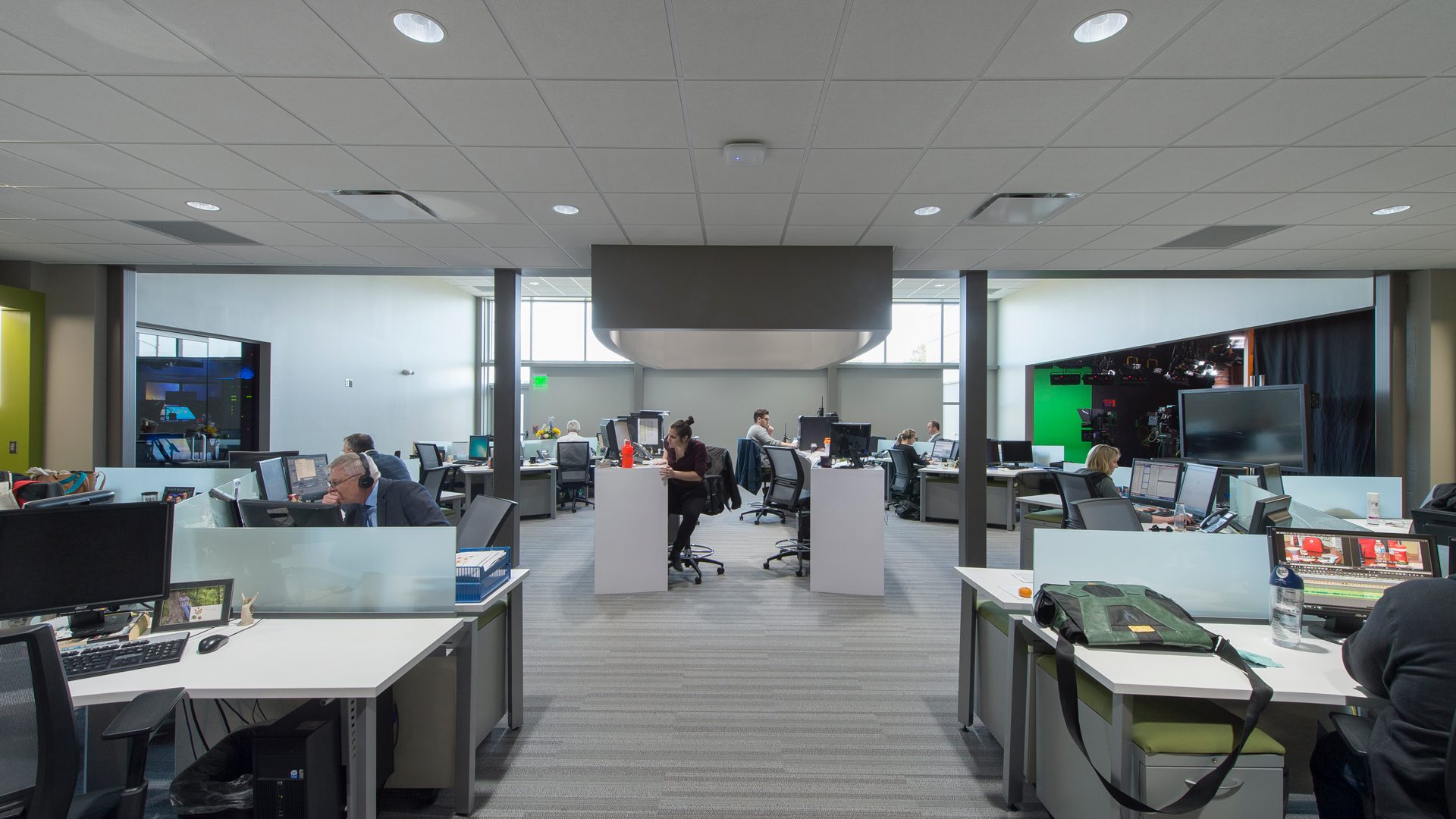 Quincy television station news room