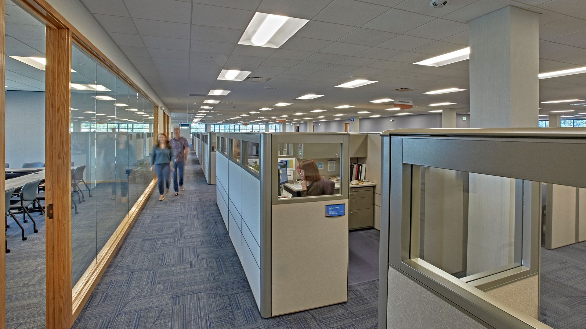 Brotherhood Mutual Insurance - Headquarters workstation hallway