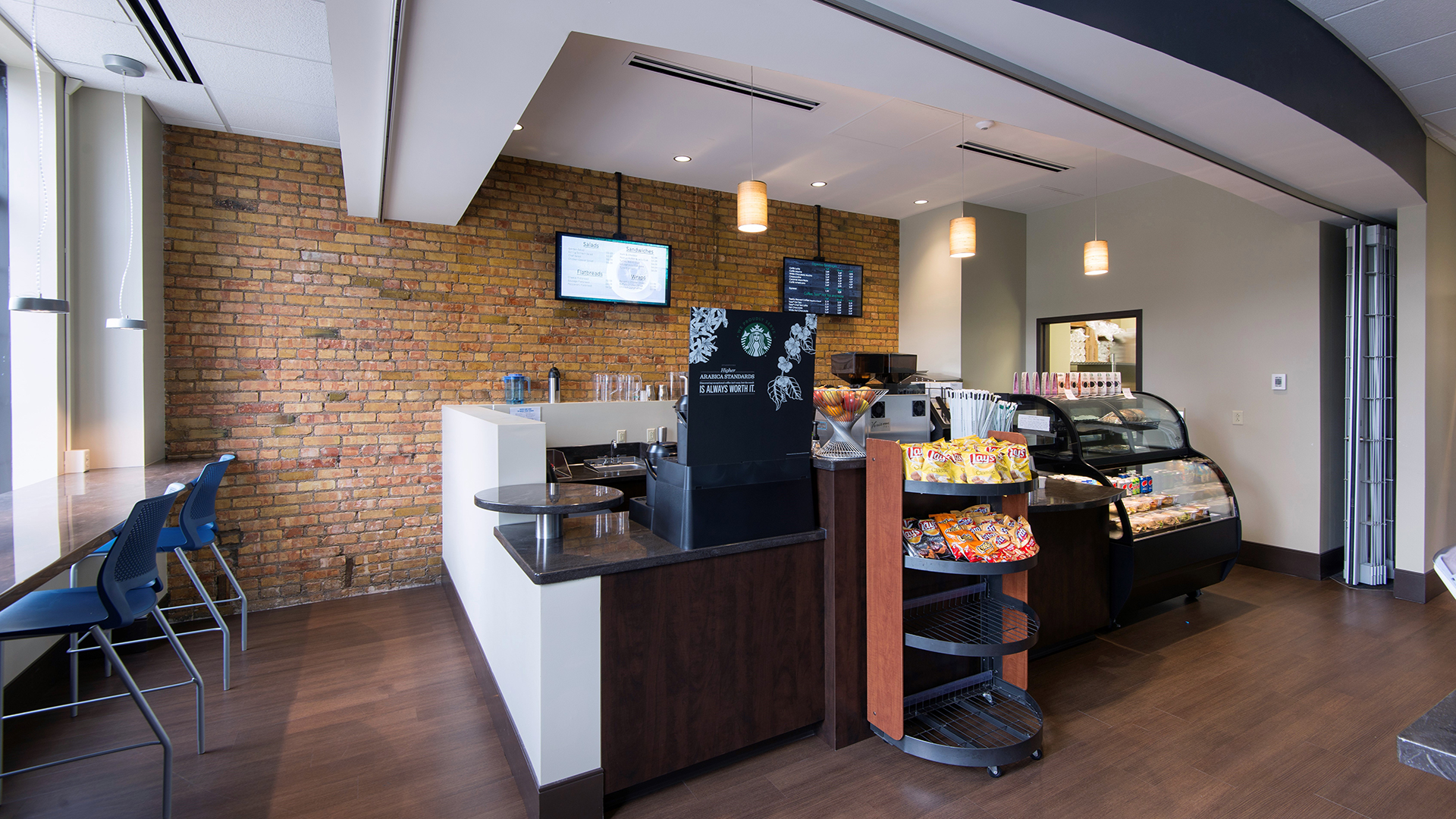 University of Saint Francis School of Business exterior cafe