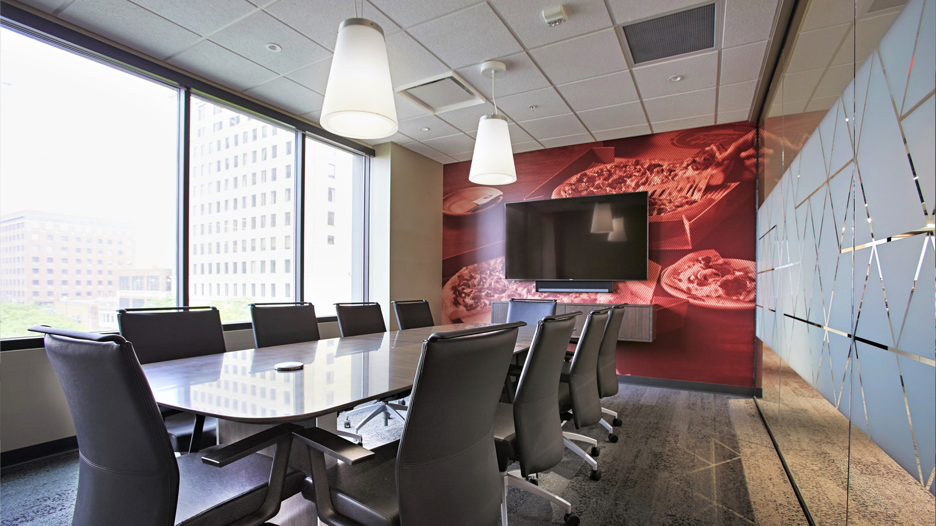 Pizza Hut HQ Conference Room with Environmental Graphic
