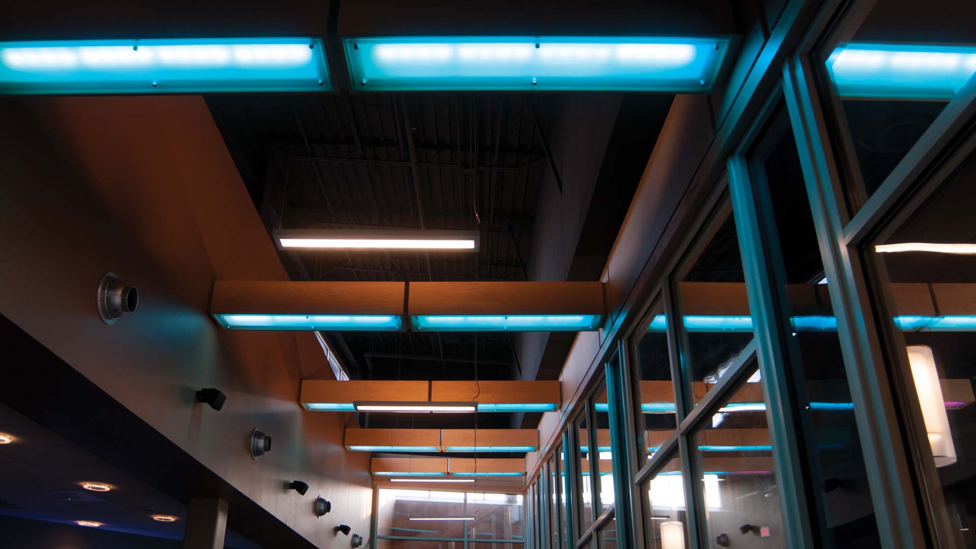 LeTourneau University Student Center ceiling lighting design