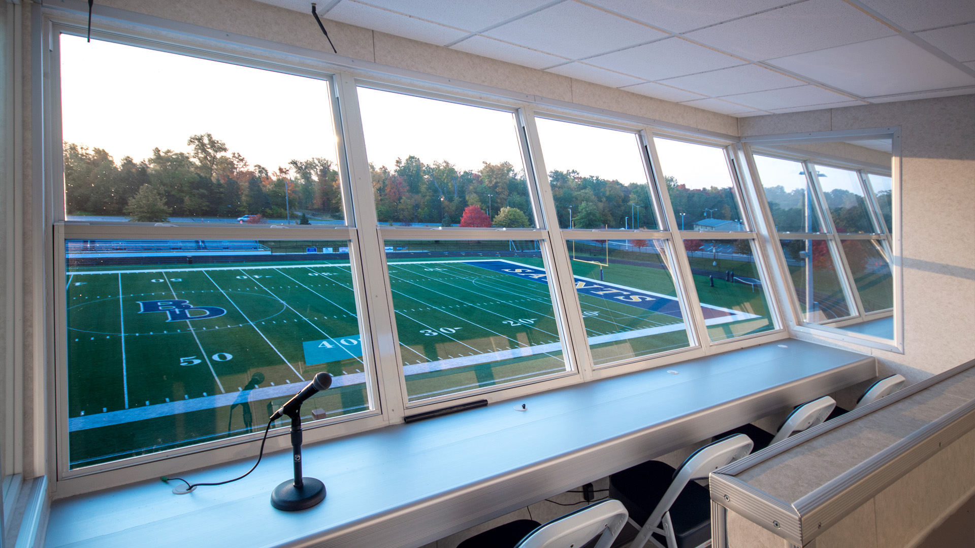 Bishop Dwenger High School Shields Field Football Stadium Pressbox Interior