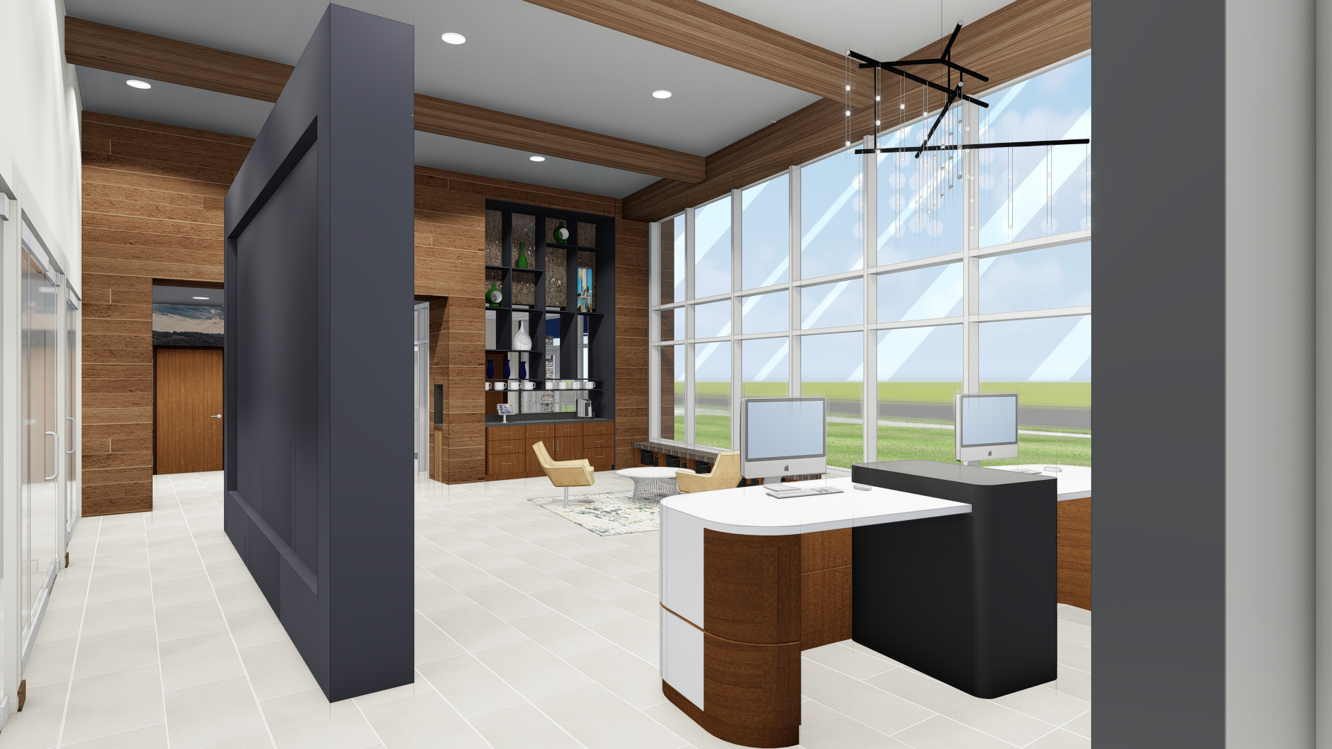 PioneerWV Federal Credit Union Branch Lobby Rendering