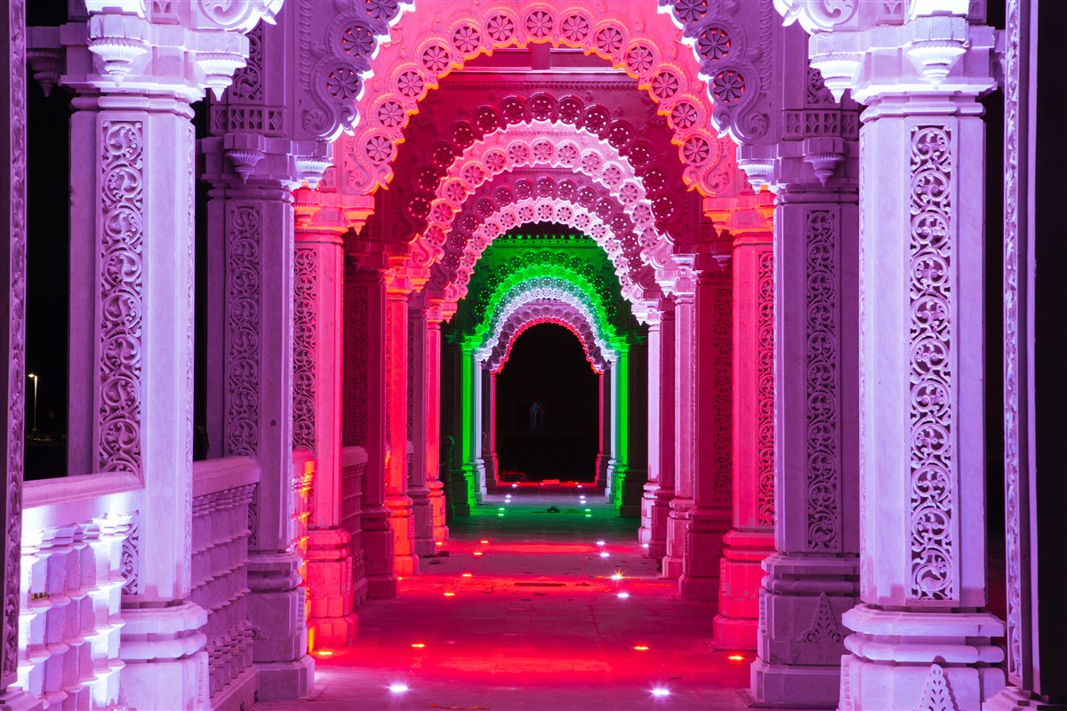 Mandir Temple Hallway