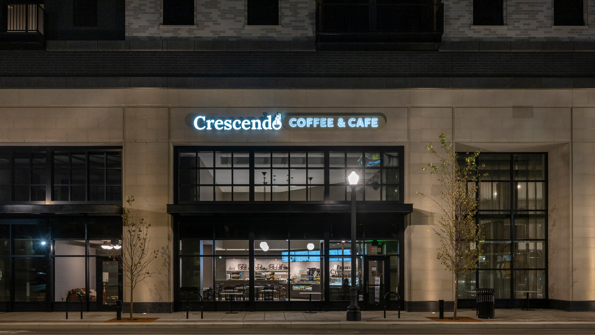 Crescendo Coffee and Café exterior.