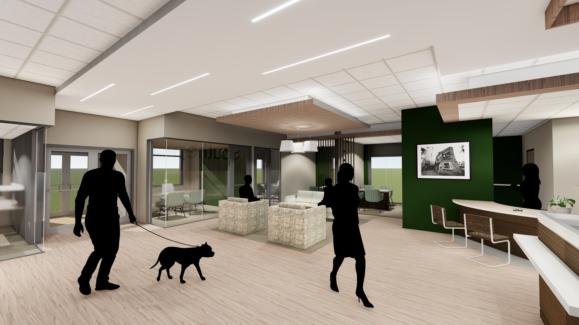 Great Southern Bank Interior Lobby Rendering