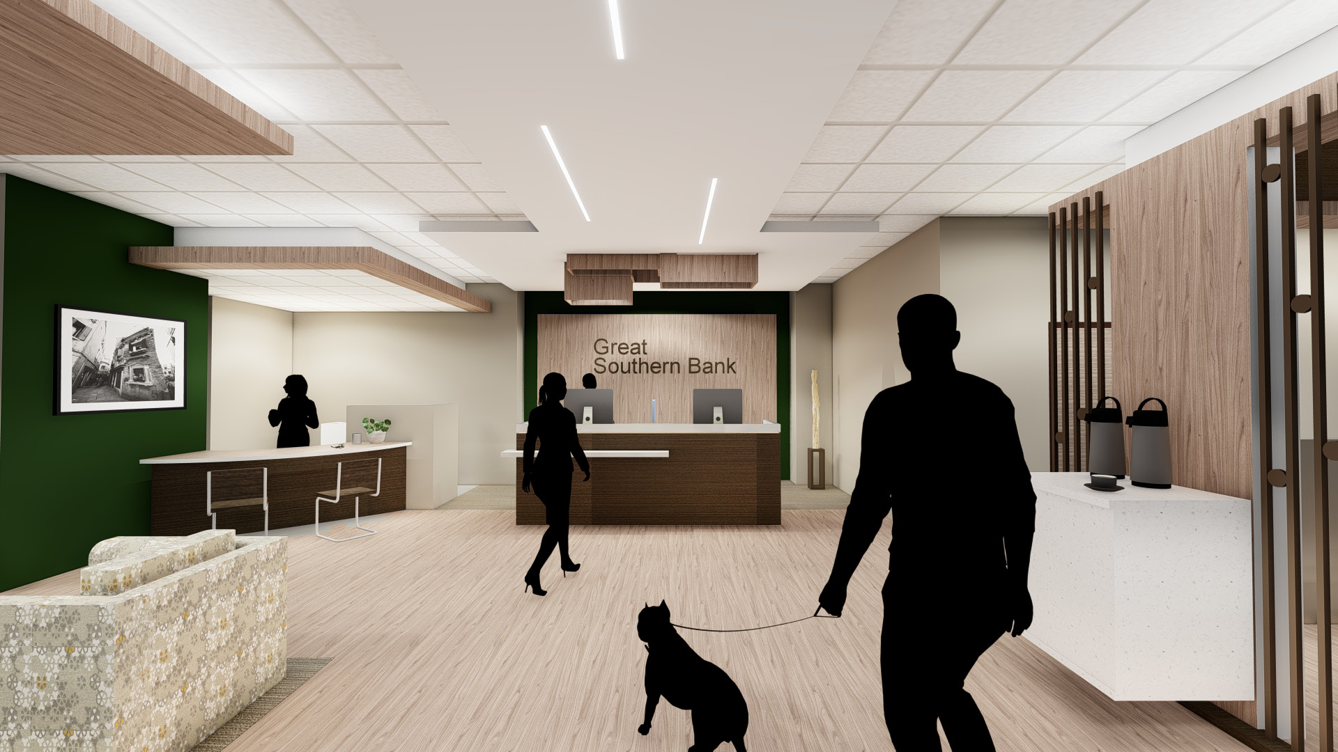 Great Southern Bank Interior Rendering