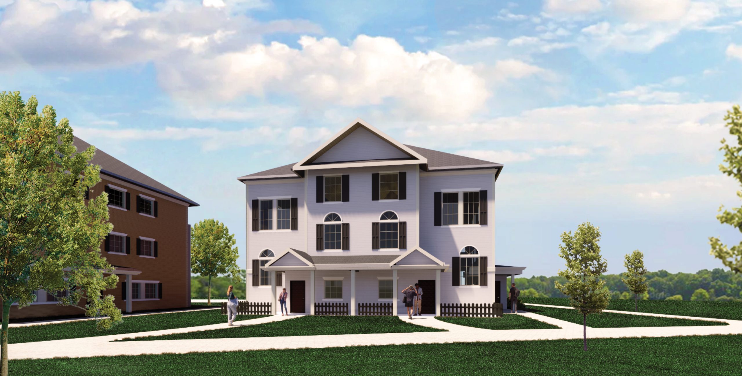 Campus rendering, housing.