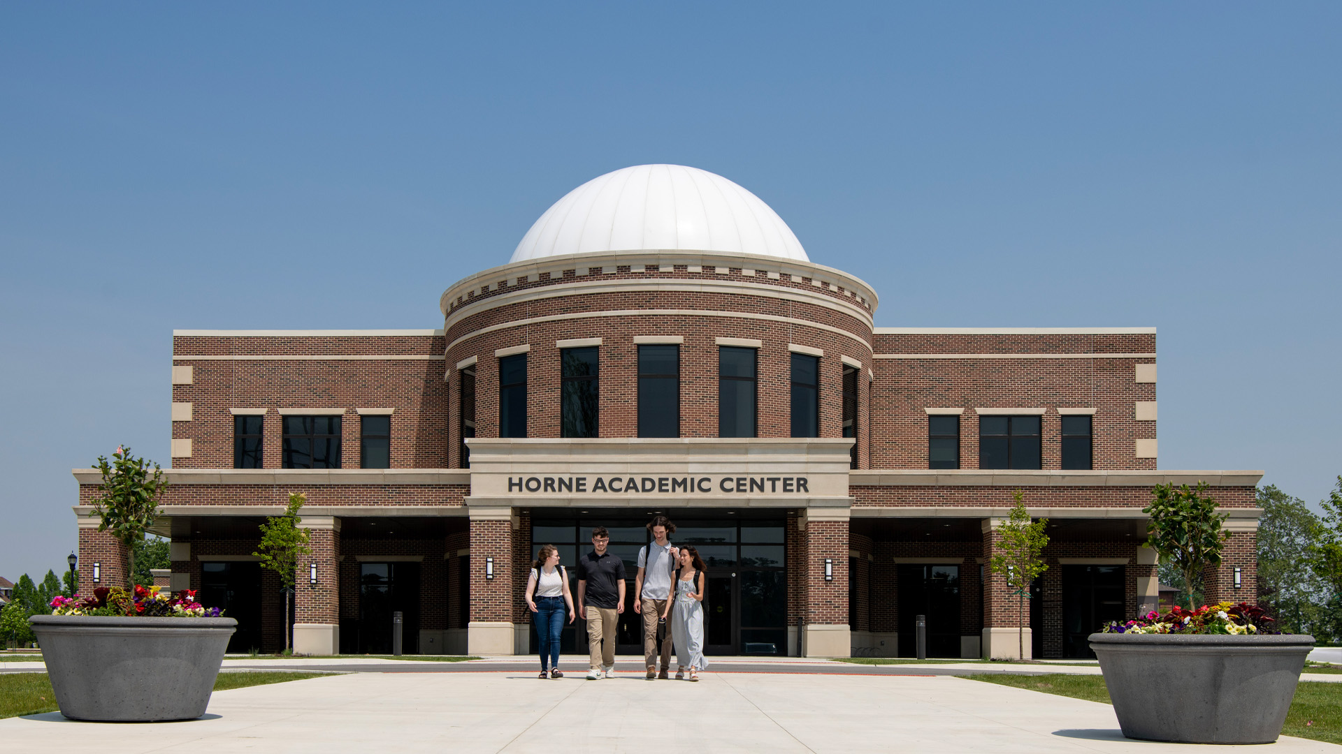 Horne building at Taylor University with large dome.
