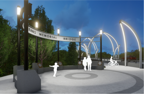 Veterans Memorial Bridge Plaza Rendering