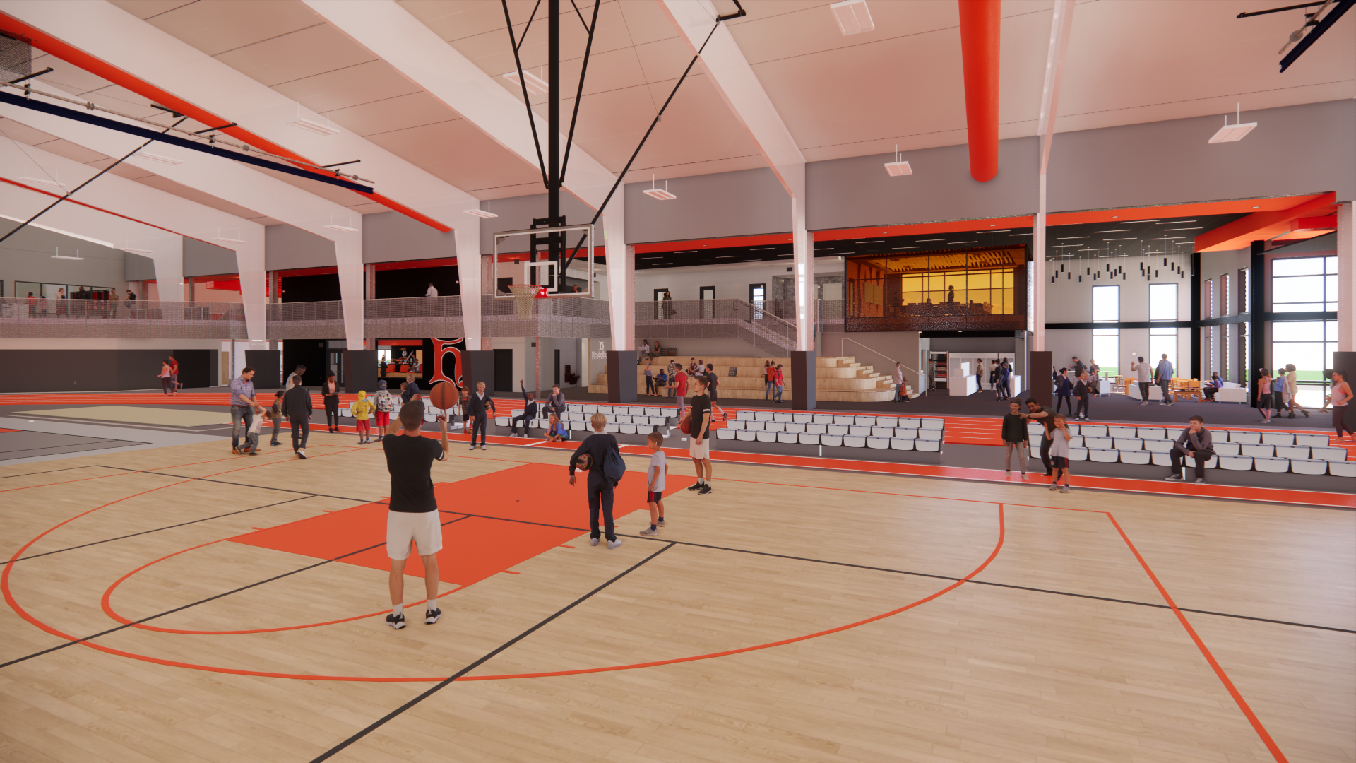 Heidelberg University Fieldhouse Basketball Court Rendering