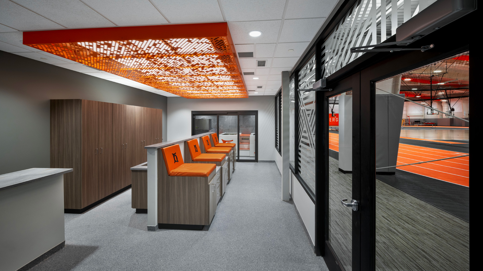 Heidelberg University Frann's Fieldhouse training locker room