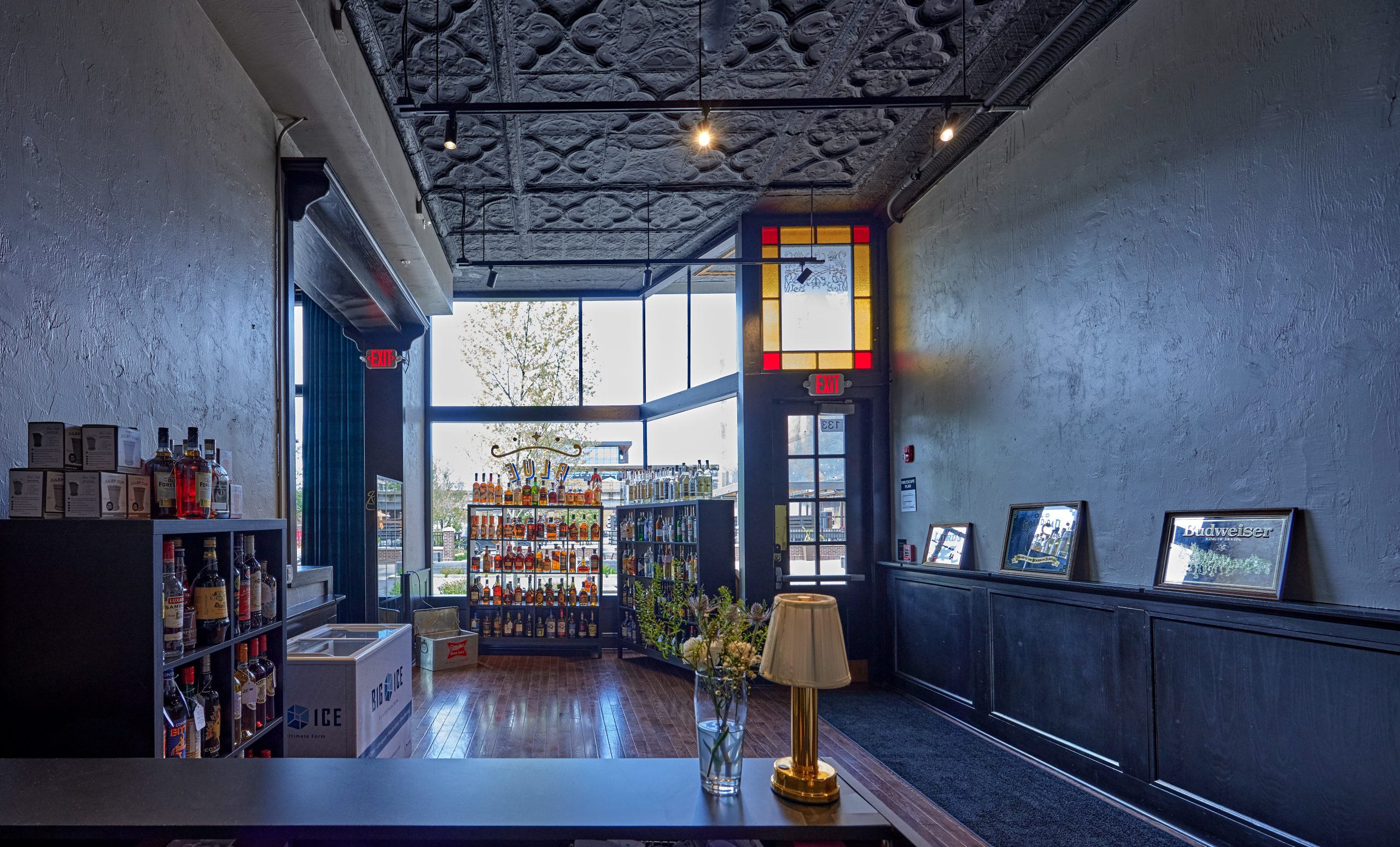 Blue Bottle Entrance and Display Shelves