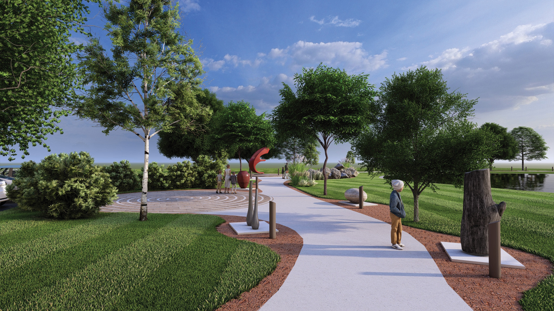 Junior Achievement of Northeast Indiana Legacy Park Labyrinth Rendering