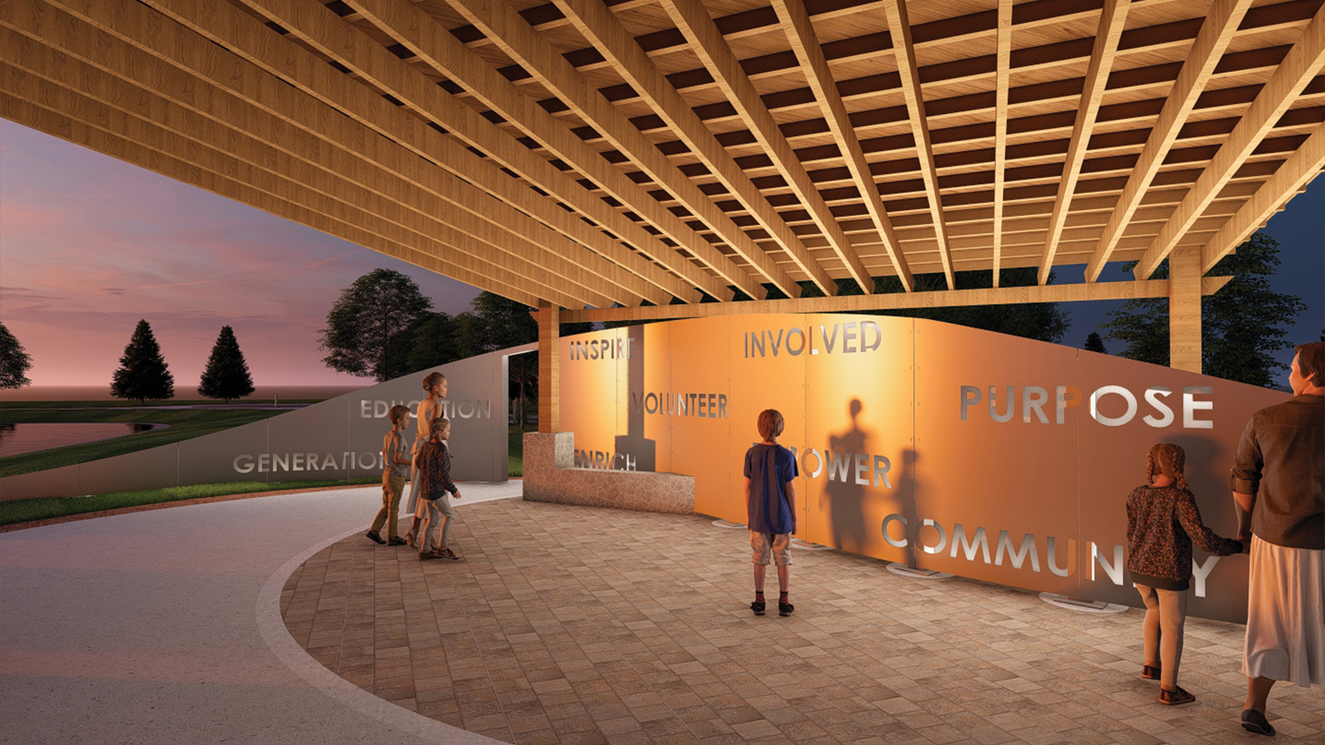 Junior Achievement of Northeast Indiana Legacy Park Pavilion Rendering