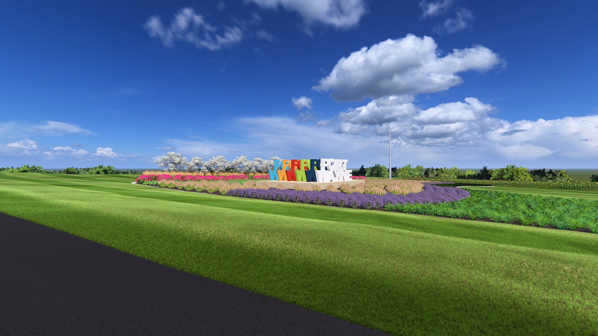 City of Fort Wayne Gateway Marker Rendering - Fort Wayne