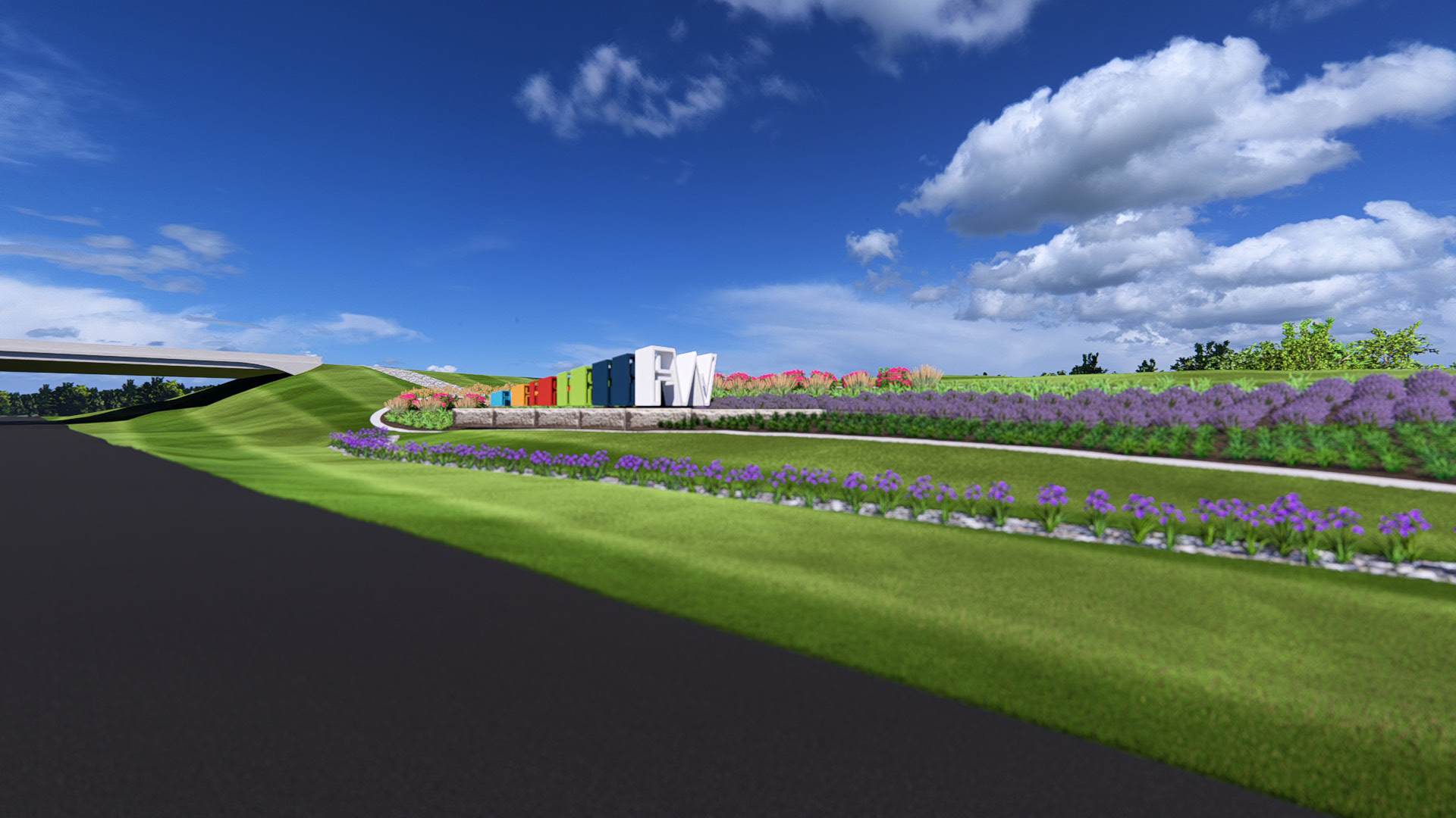 City of Fort Wayne Gateway Marker Rendering - FW