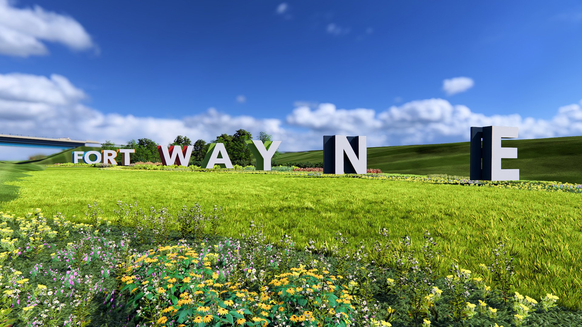 City of Fort Wayne Gateway Marker Rendering - Fort Wayne