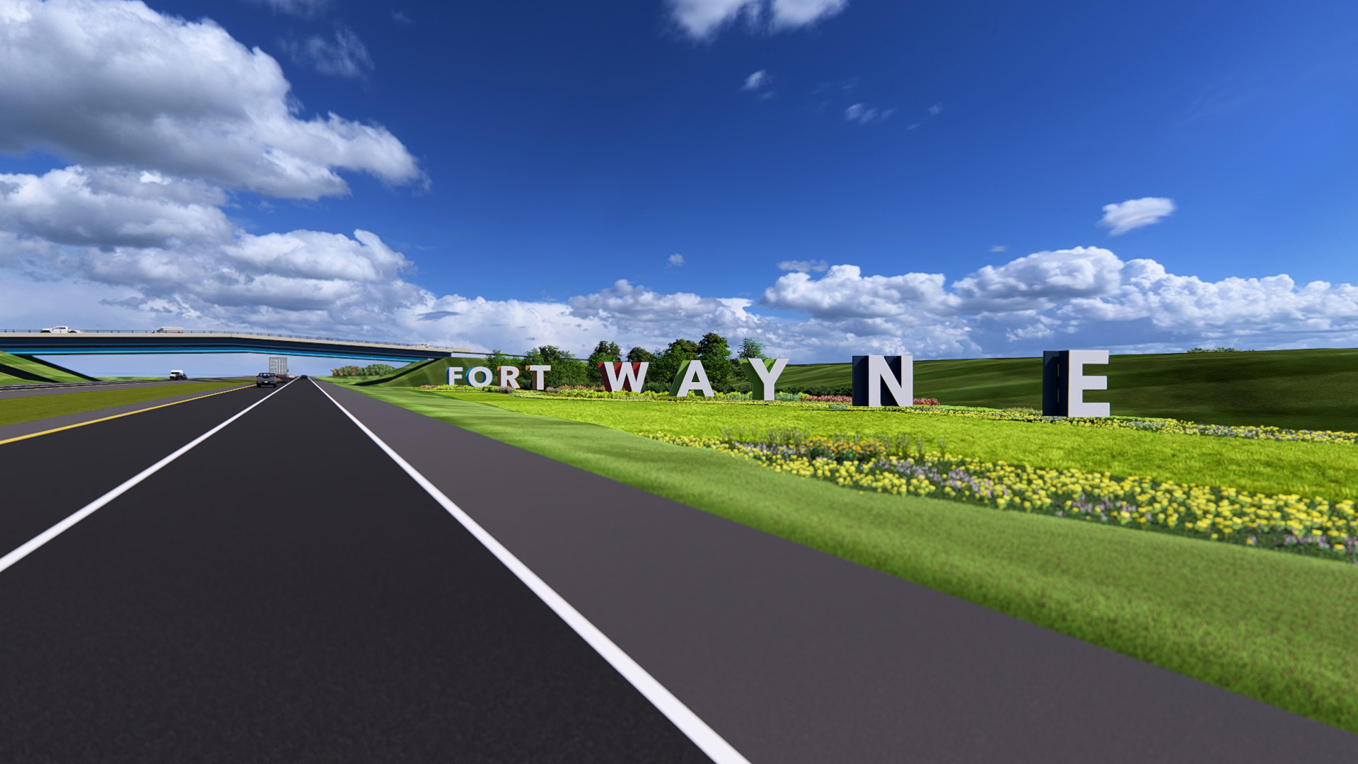 City of Fort Wayne Gateway Marker Rendering - Fort Wayne