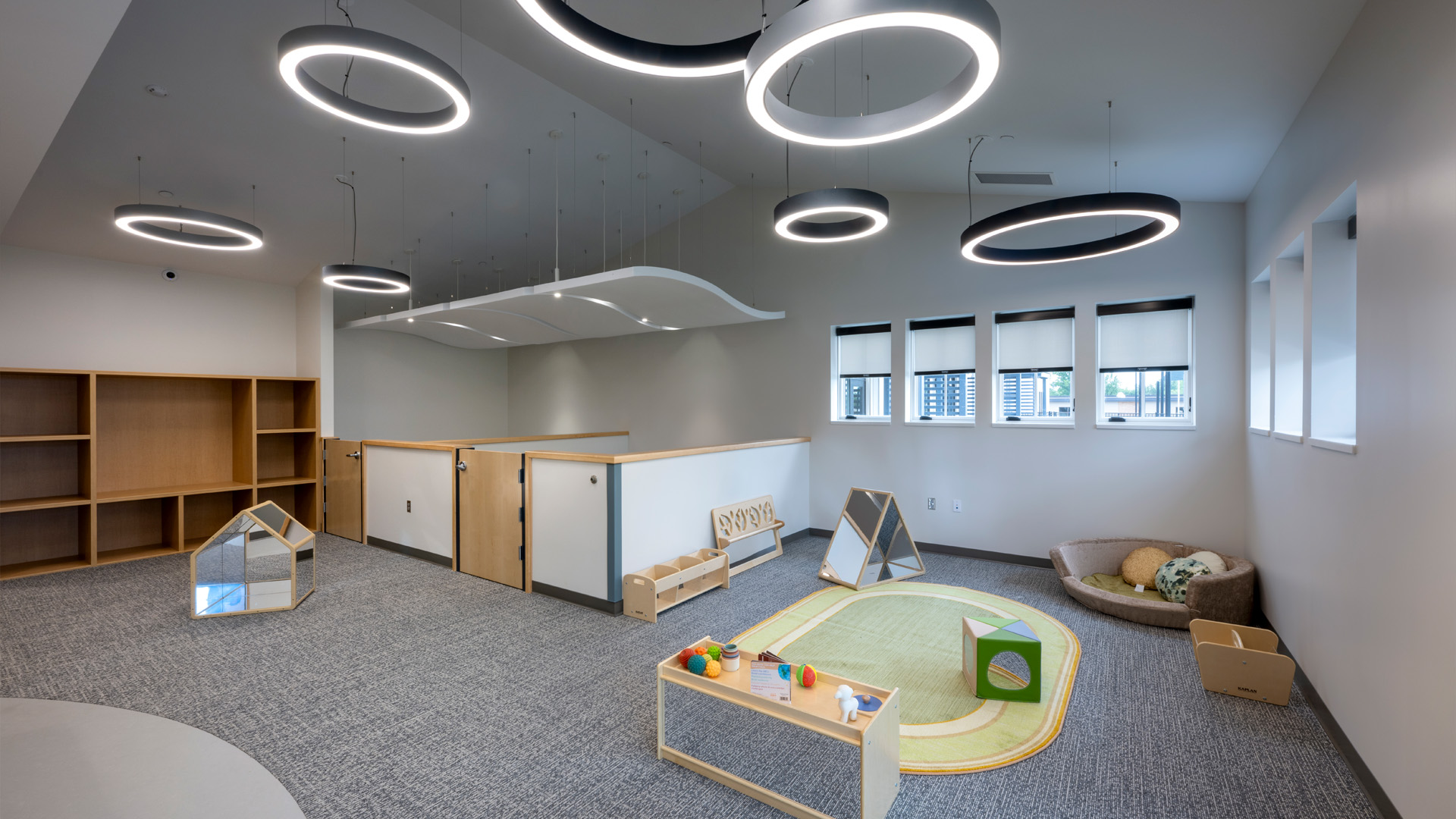 Early childhood classroom with colorful toys.