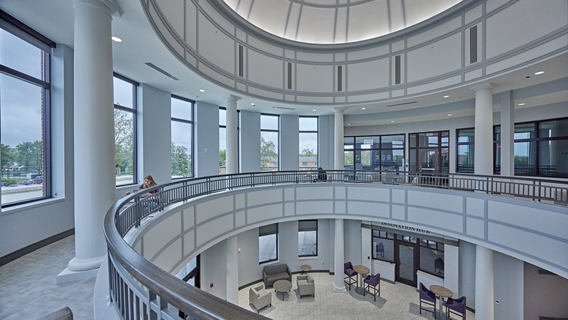 Taylor University Horne Academic Center second floor walkway