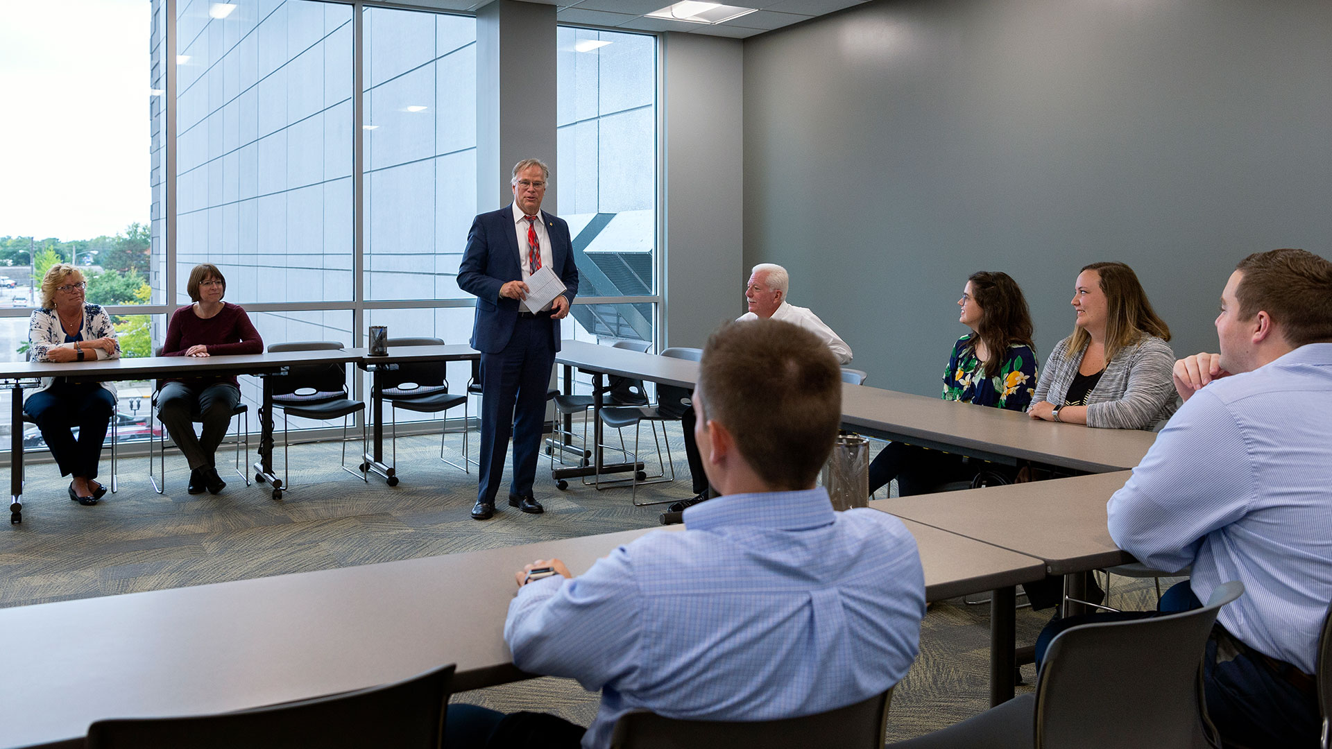 First Merchants Bank training room