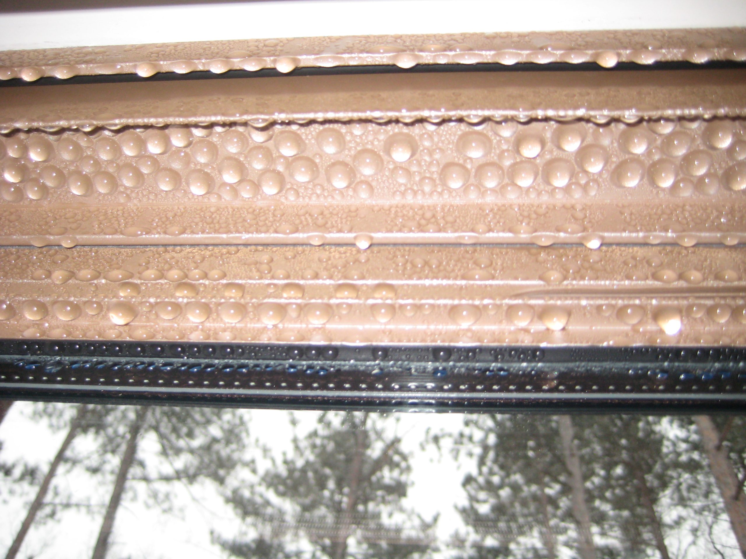 Condensation around window frame