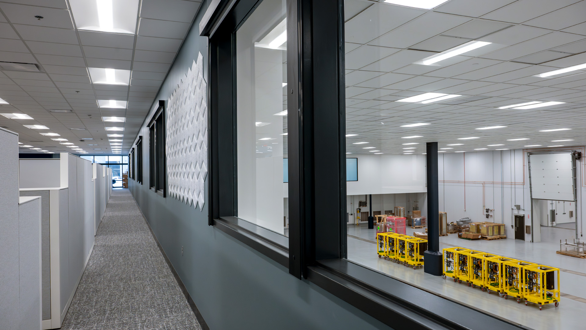 View of integration space from offices area.