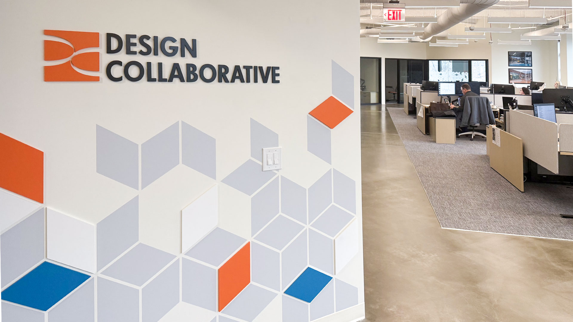 Design Collaborative Charlotte Office Entry Wall