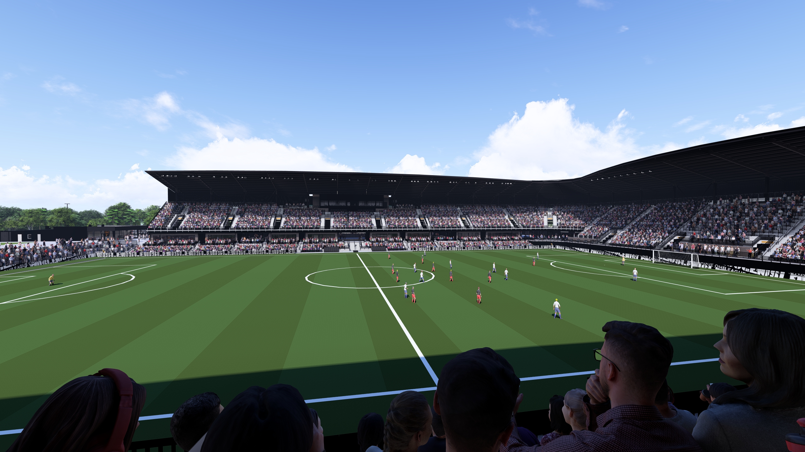 Rendering of a soccer stadium.