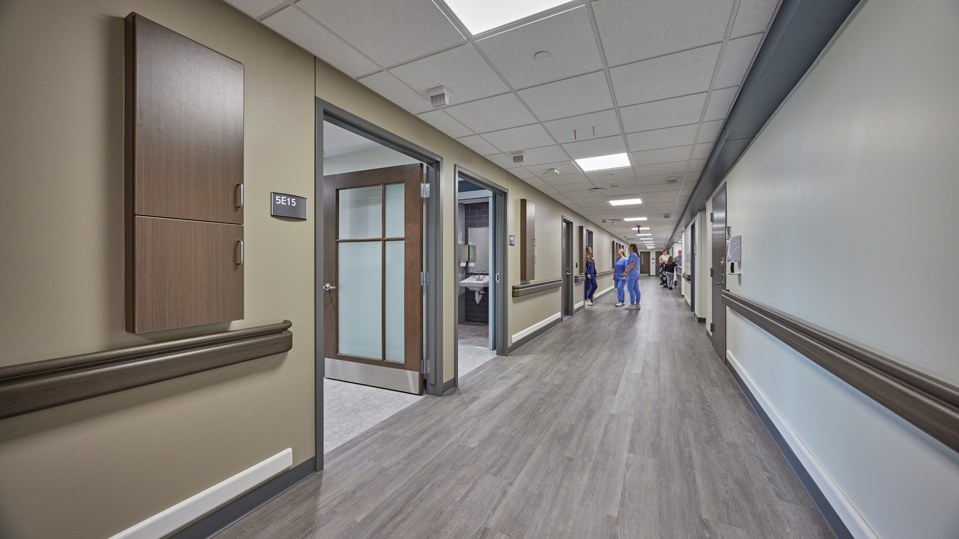 Pediatric unit hallway.