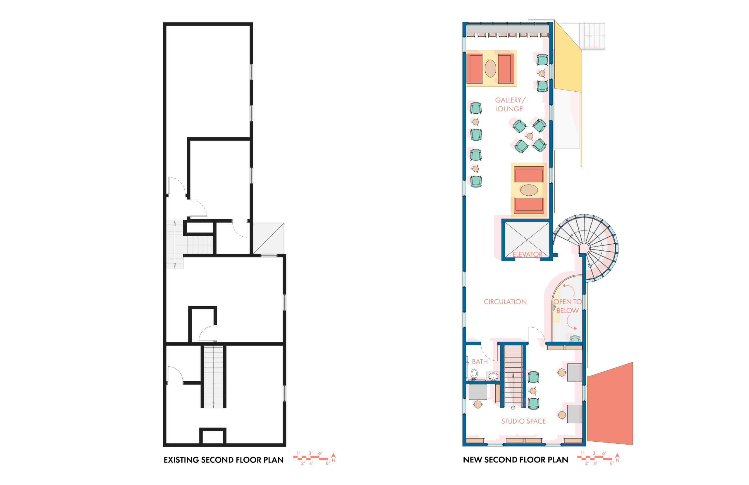 Sunny Schick Camera Shop building concept second floor plan for Re:Form international design competition.