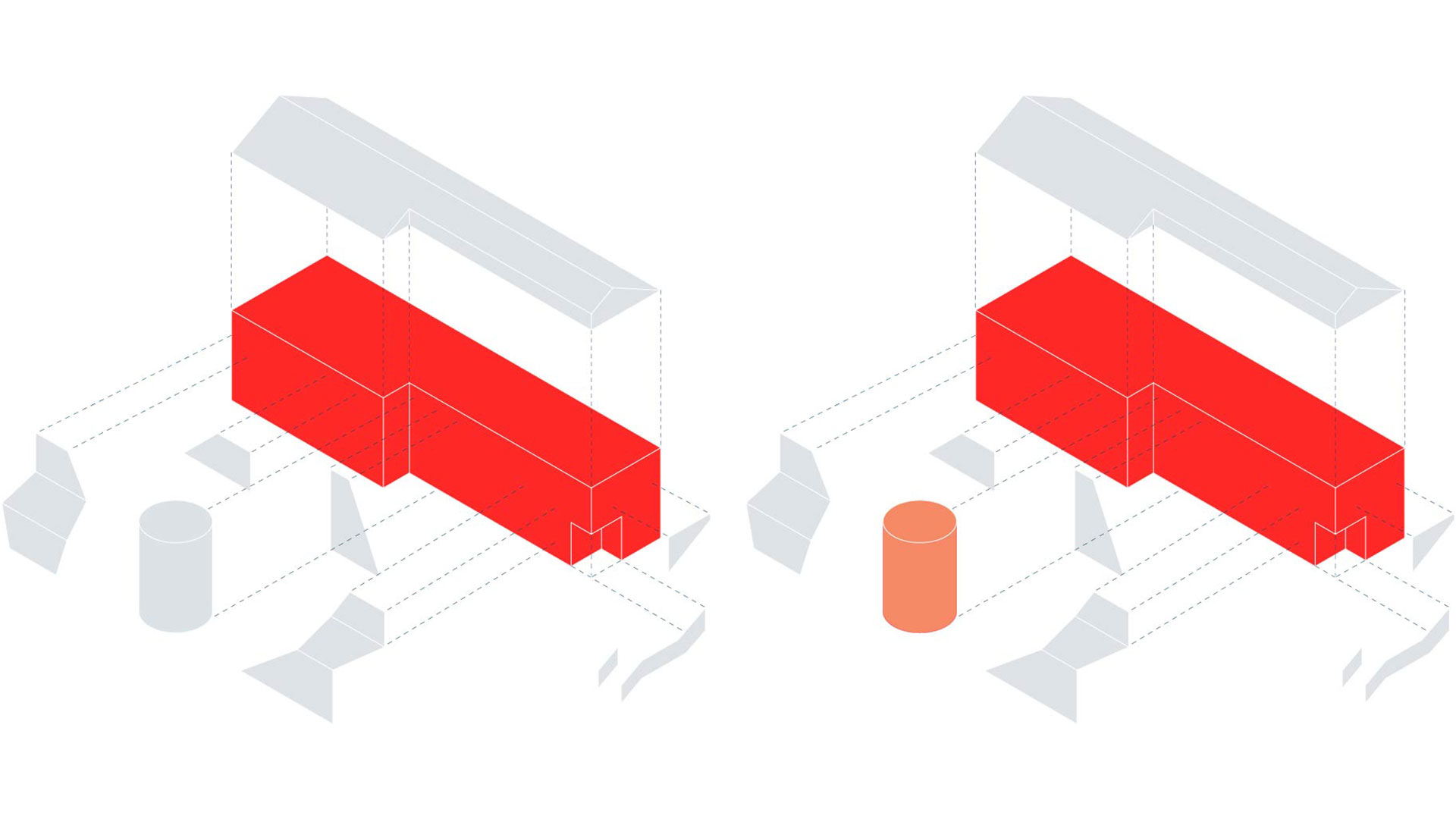 Sunny Schick Camera Shop building concept mass and reform panels for Re:Form international design competition.