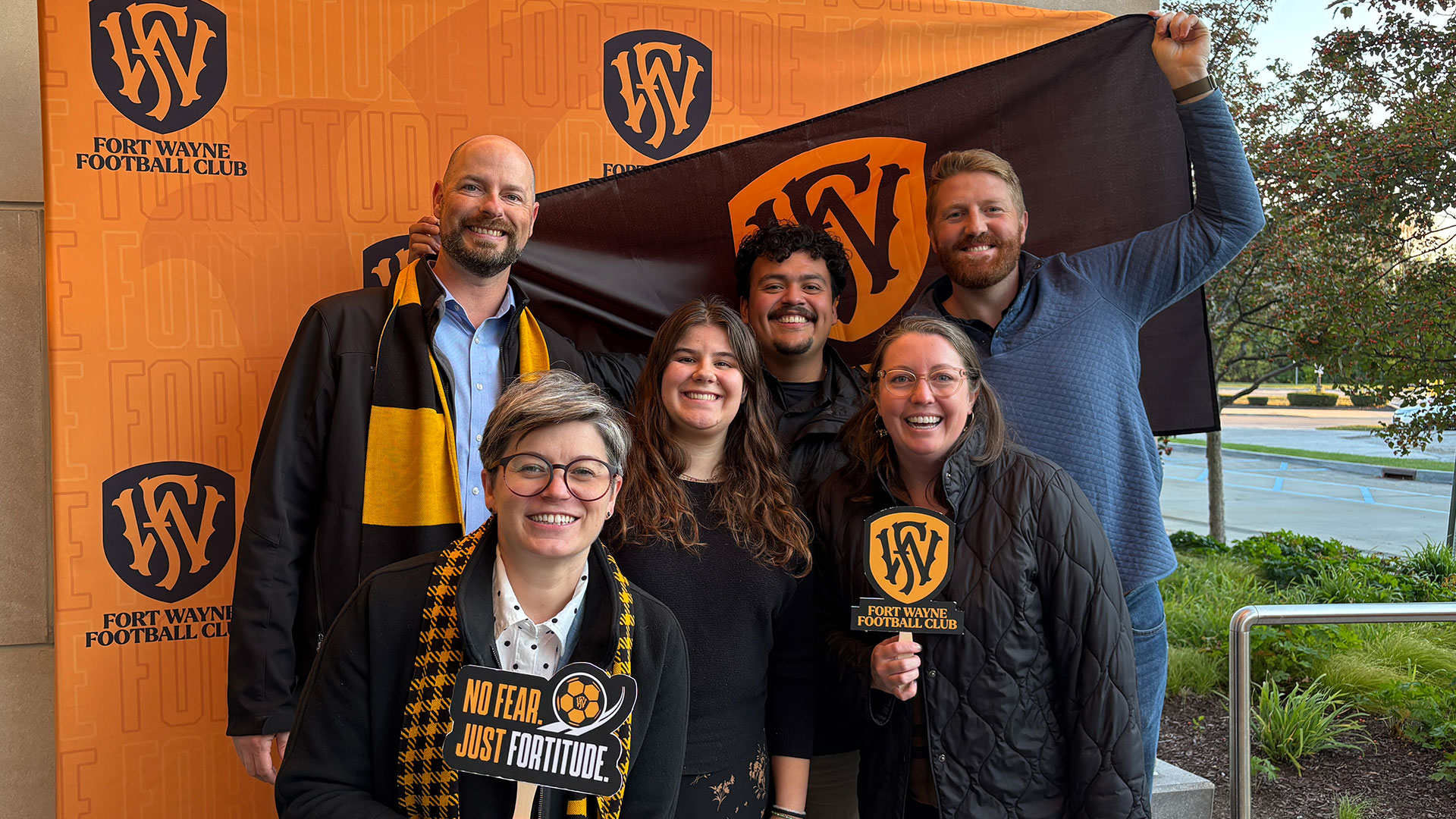 DC team at Fort Wayne Football Club brand reveal event