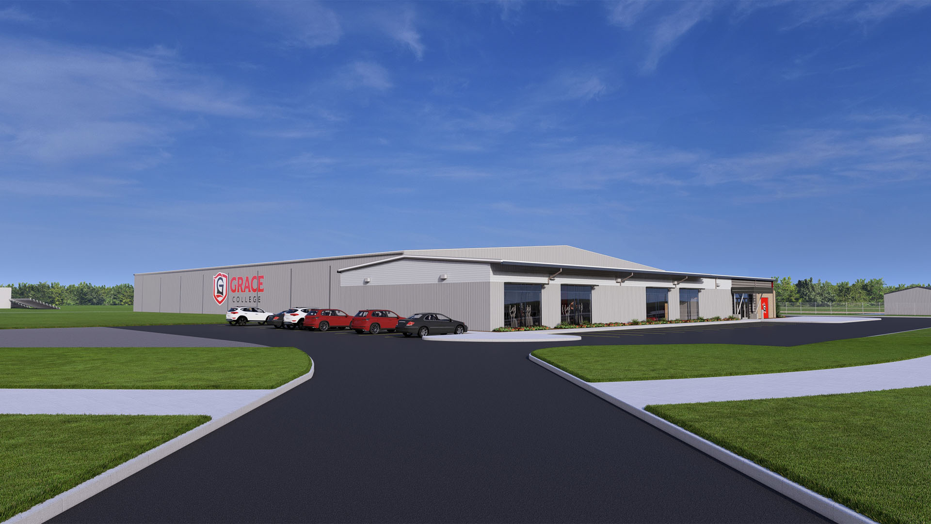 Design Rendering of the Grace College Fieldhouse.