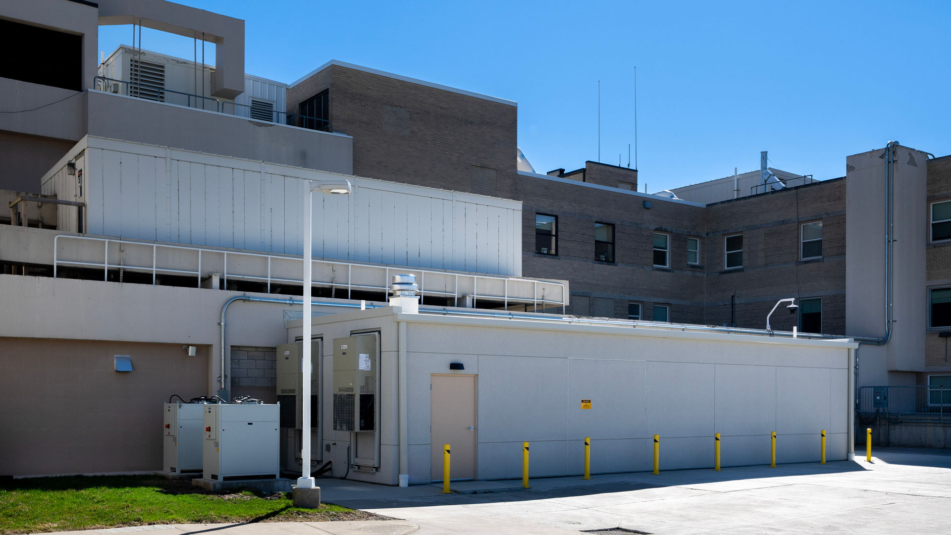 Outside view of the Prefabricated MRI Unit Addition at OhioHealth Hardin Hospital.