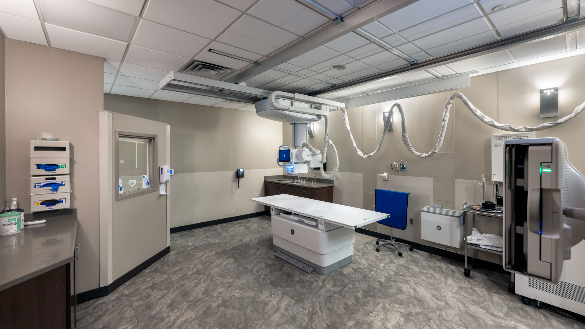 Medical exam room at Parkview Huntington Hospital.